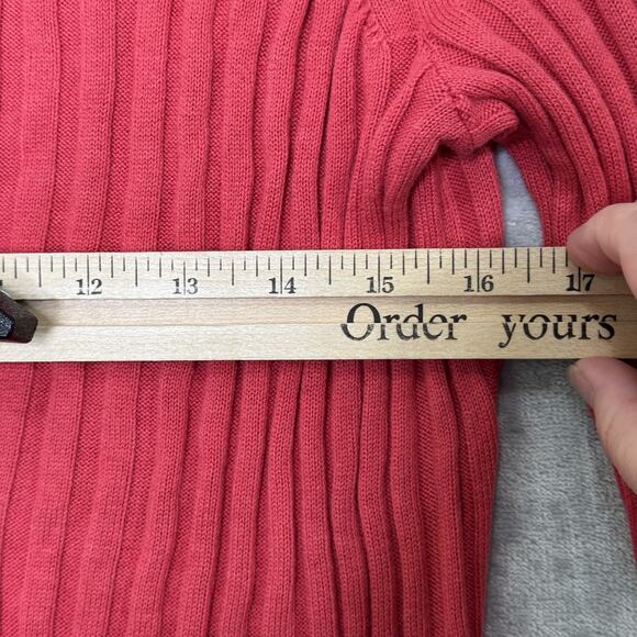 Talbots Sweater Womens Large Button Front Ribbed Cardigan Pockets Lightweight - Picture 7 of 9